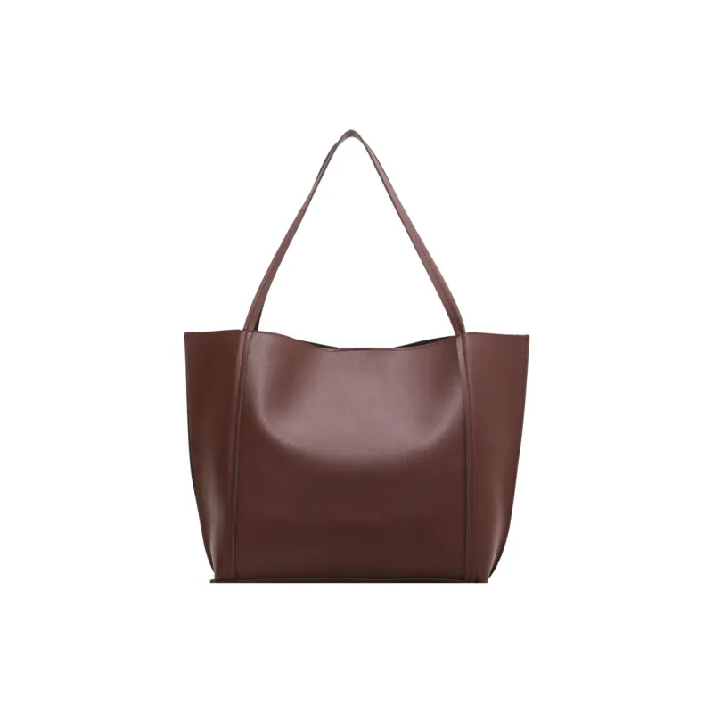 Yalu PU Material Handbag, Shoulder Bag Tubas Women's Black/Coffee/Brown/Ecru-7
