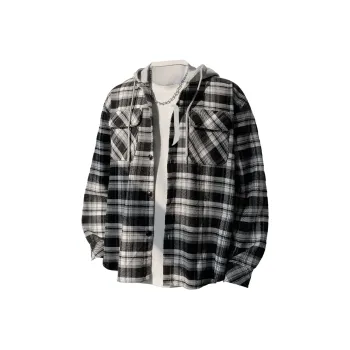 F3ML Shirt Unisex Black White Plaid