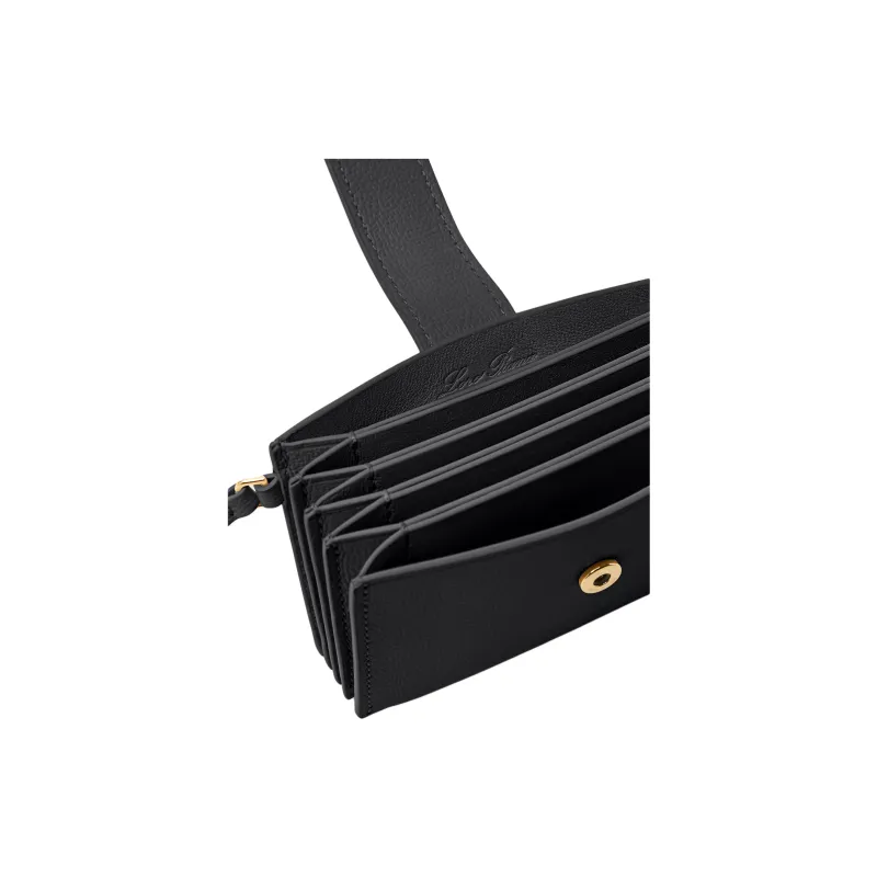 Loro Piana Extra Calfskin Card Holder Regular Women's Black-2