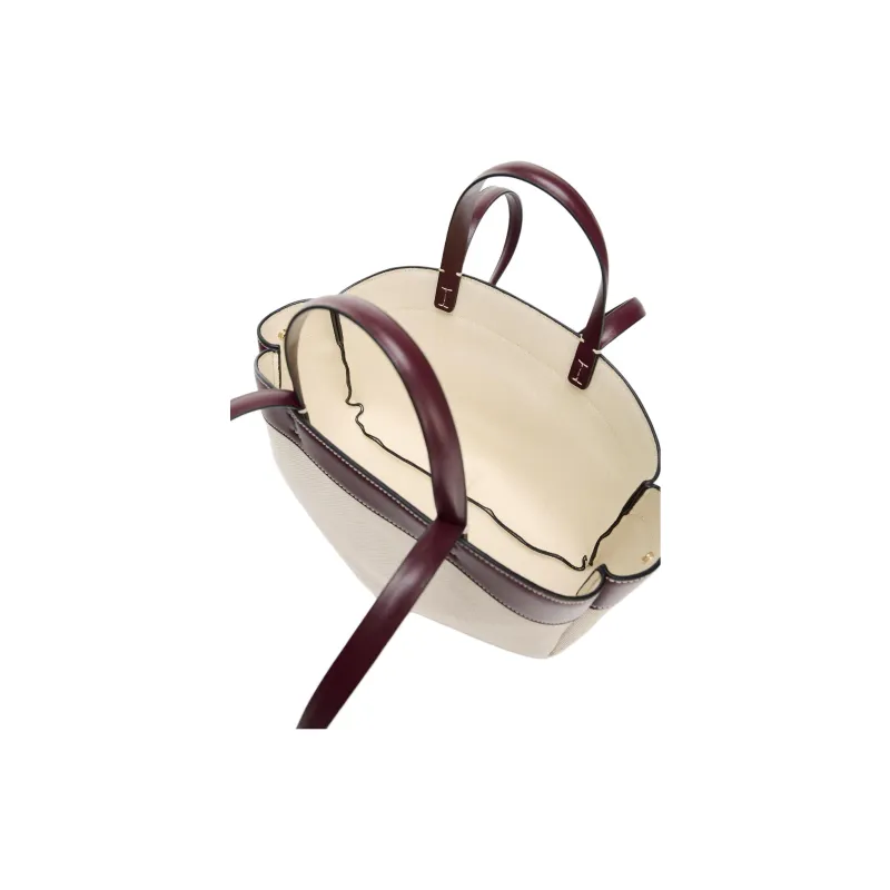 ZARA Cotton Tote Bag, Shopping Bag, Handbag Medium Size Women's Raw White-5
