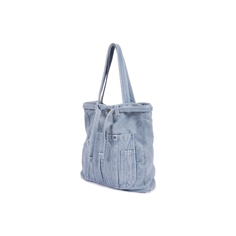 Dubaolu Fabric Shoulder Bag Large Size Women's Denim Blue-1