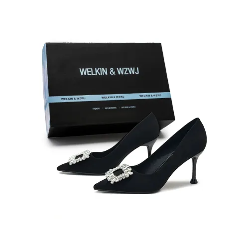 WELKIN&WZWJ Slim Heel High Heels Women's Black