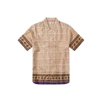 BODE Micro Fleur Short Sleeve Shirt