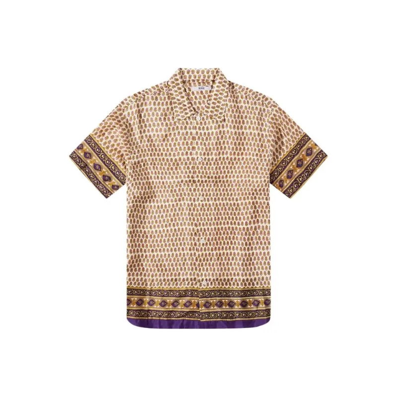BODE Micro Fleur Short Sleeve Shirt-0