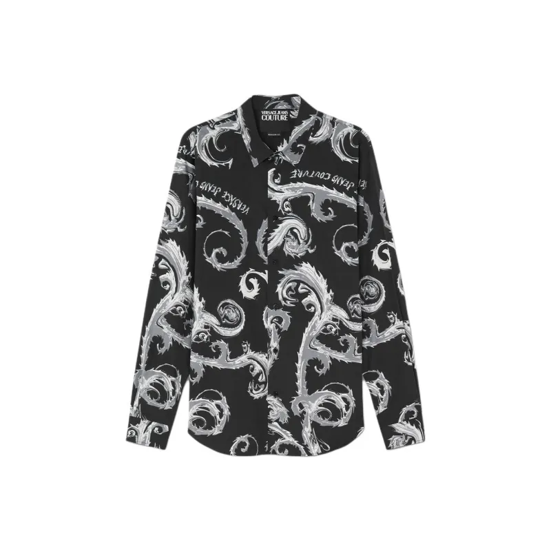 VERSACE JEANS COUTURE Chrome Couture Printed Poplin Shirt-0