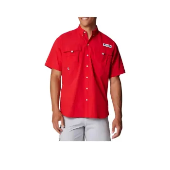 Columbia PFG Bahama 2 Shirt Men's Red Firework