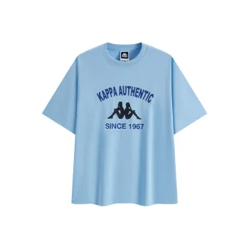 Kappa T Shirt Unisex Waterfall Blue