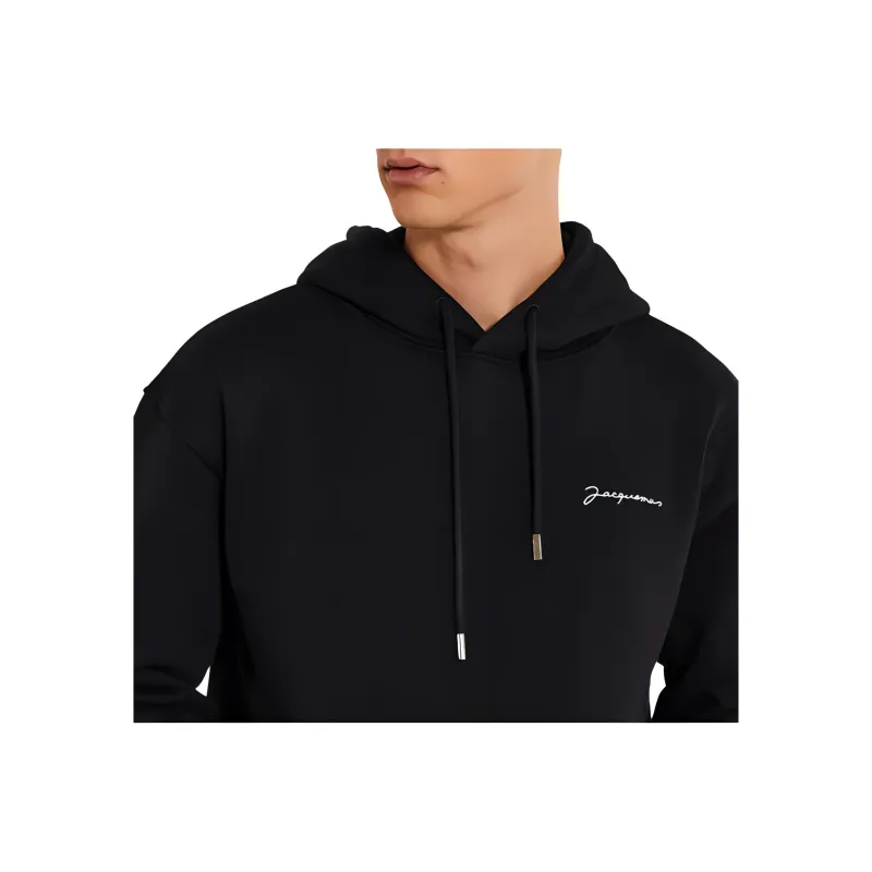 Jacquemus Le Sweatshirt Brode Hoodie 990 Black-4