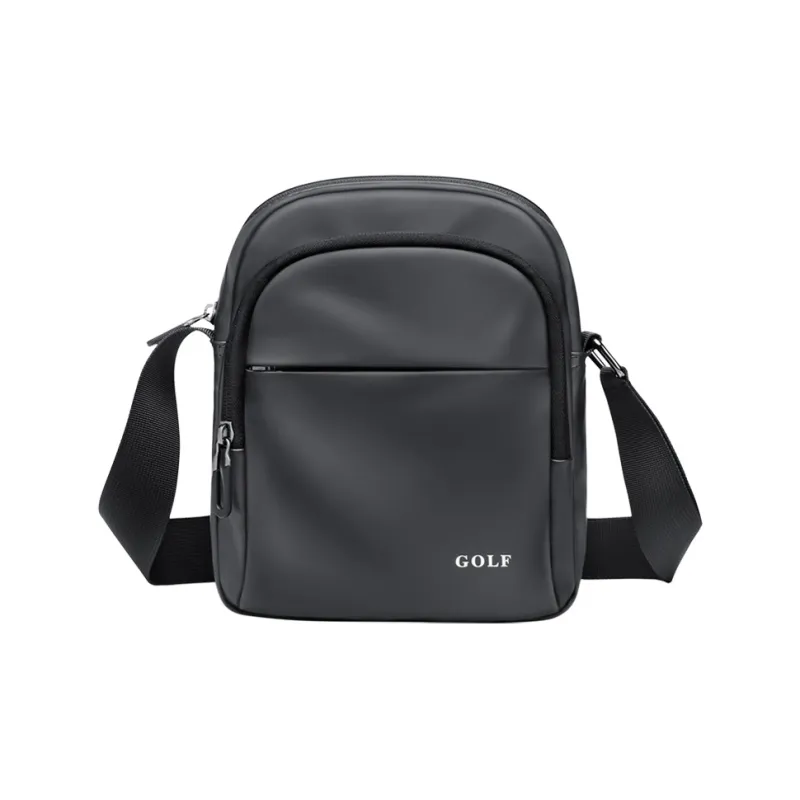 GOLF Water Repellent Fabric Crossbody Bag, Shoulder Bag Men's Dusty Black/Elegant Gray-7