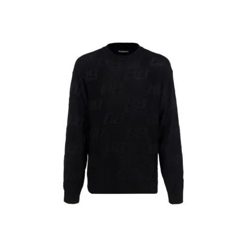 Balenciaga Bb Logo Jacquard Knitted Sweater