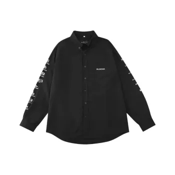 Balenciaga Shirt Regular Fit Men's Black