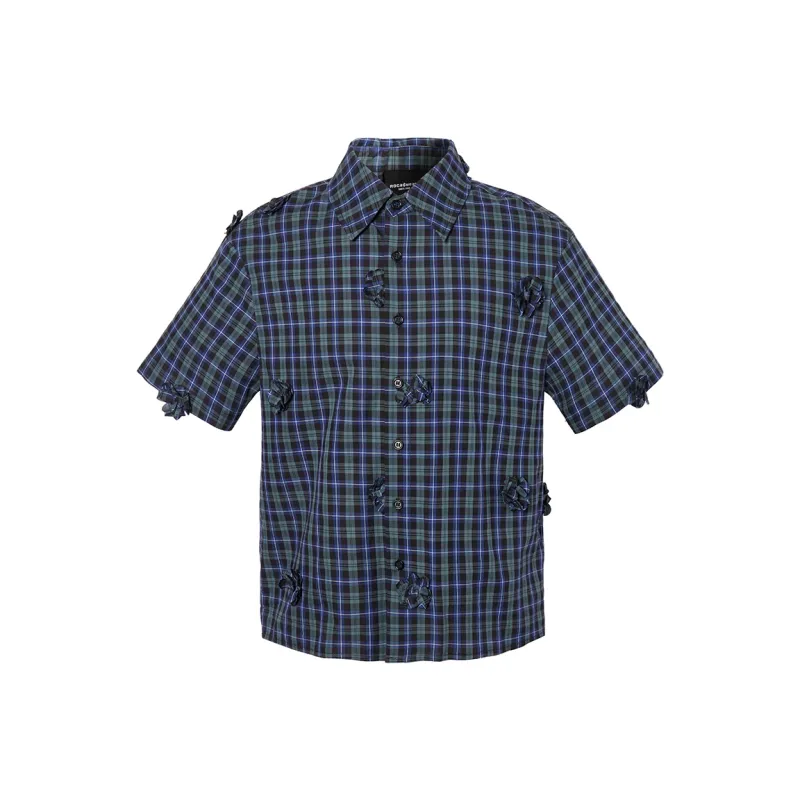ROCAWEAR Shirt Unisex Black And Green Plaid-0