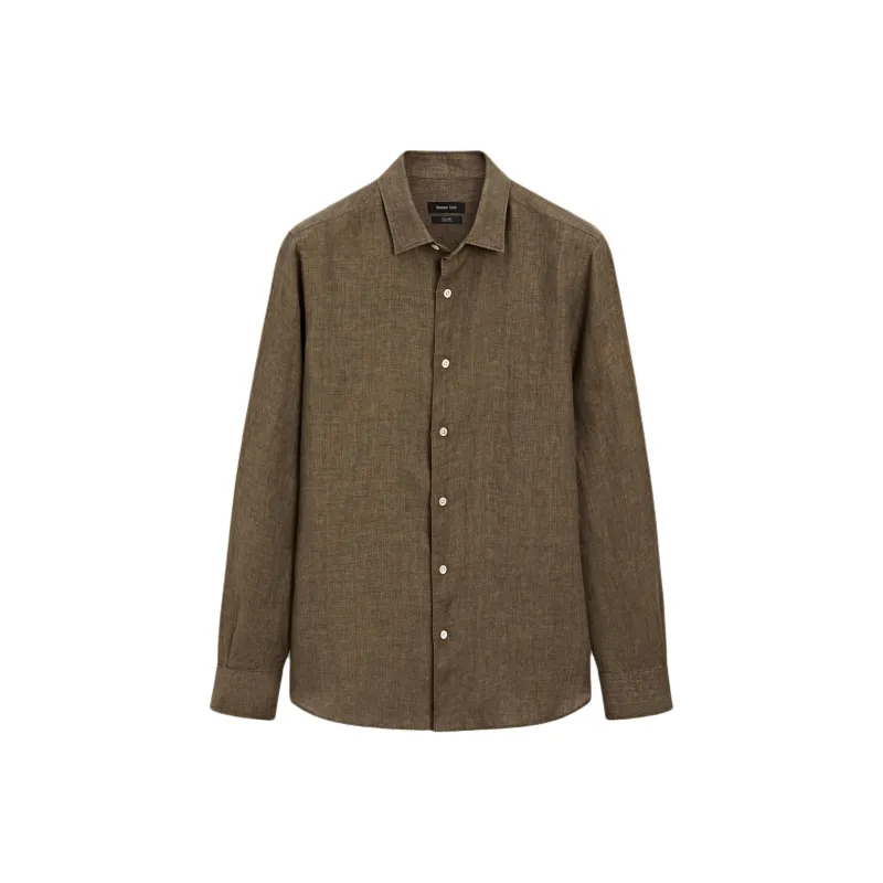 Massimo Dutti Shirt Men's Sandy Brown-0
