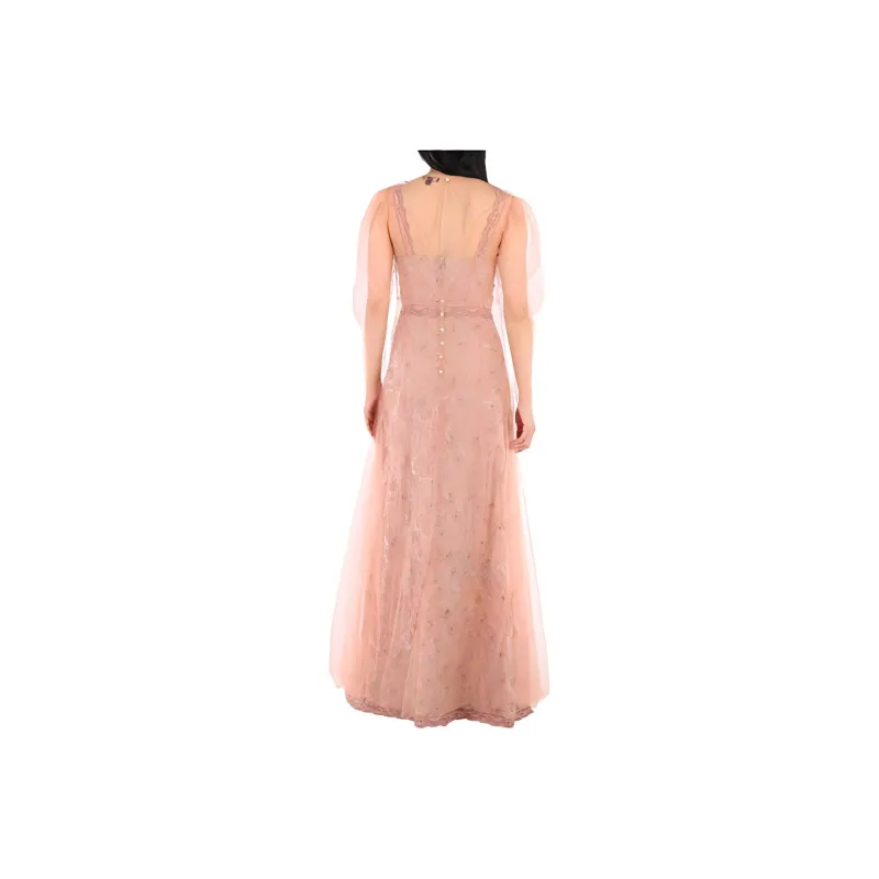 Burberry Sleeveless Dresses Women's Gray Pink-1