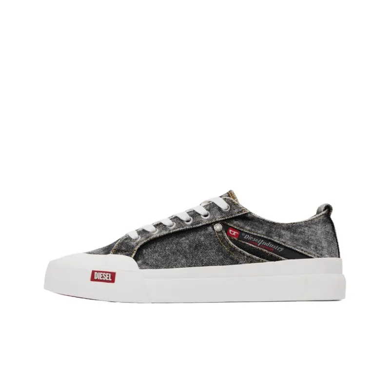 DIESEL S Athos Low Top Canvas Shoes Men's Gray-0