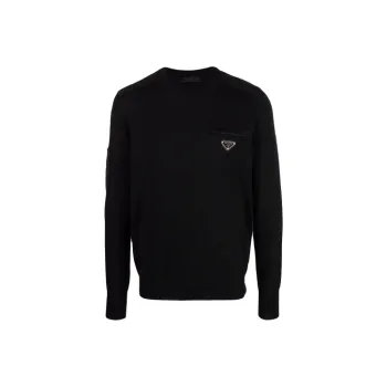 PRADA Re Nylon Logo Plaque Sweater