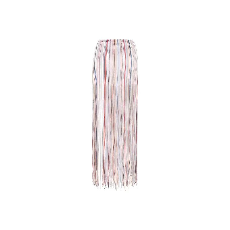 MISSONI Fringe Wraparound Crochet Skirt-1