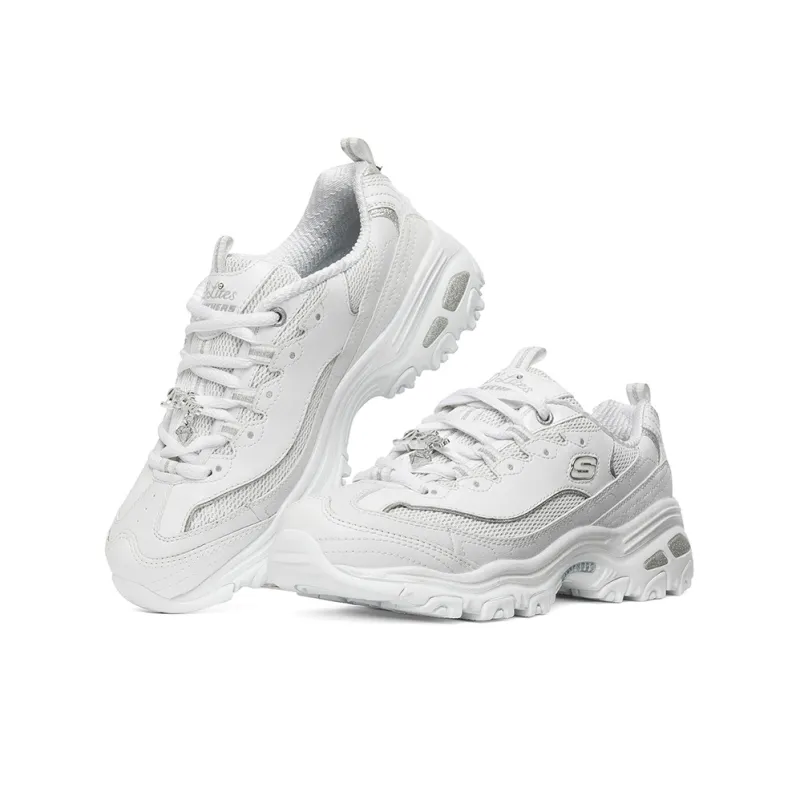 Skechers D Lites 1.0 White/Silver Women's-2