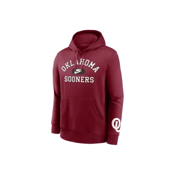 Nike Oklahoma Sooners Legacy Club Foundational Men's Nike College Pullover Hoodie