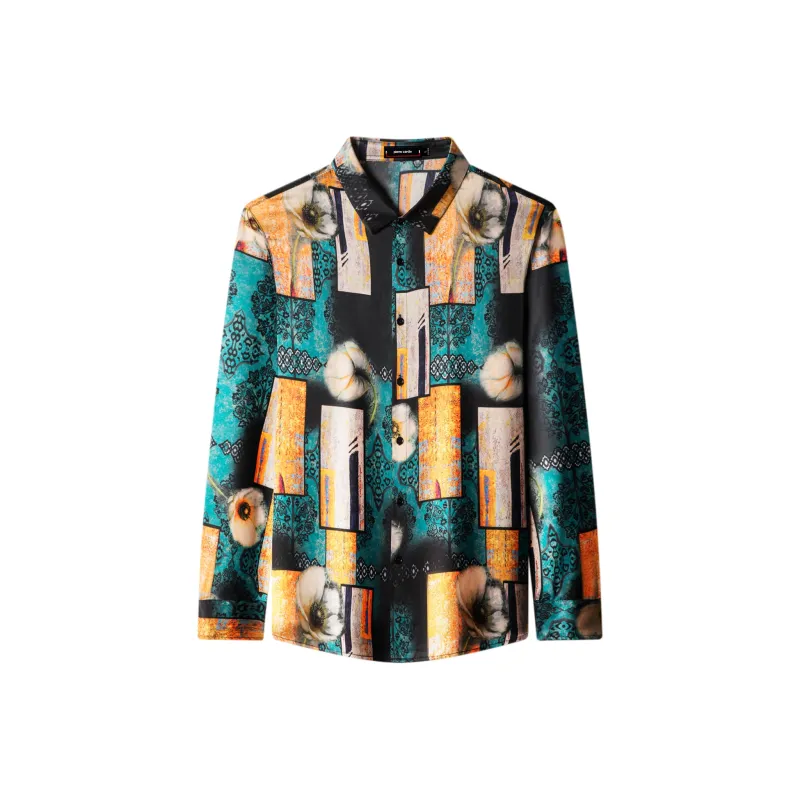 PIERRE CARDIN Shirt Men's Yellow Green-0