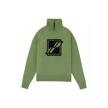 WE11DONE Square Logo Pile Knit Jumper