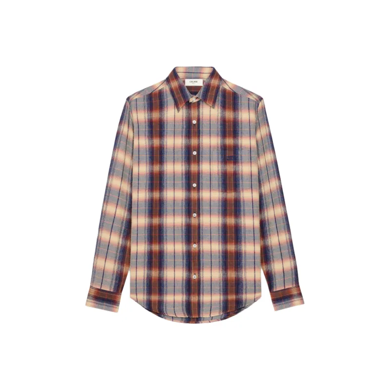 CELINE Check Pattern Viscose Shirt-0