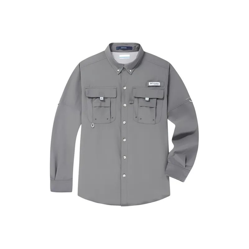 Columbia PFG Shirts Unisex Gray-0