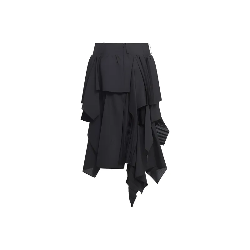 Sacai Asymmetric Pleated Skirt-1
