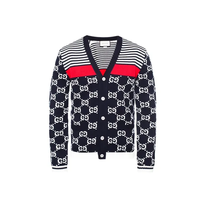 GUCCI 2010s GG jacquard Cotton Cardigan-0