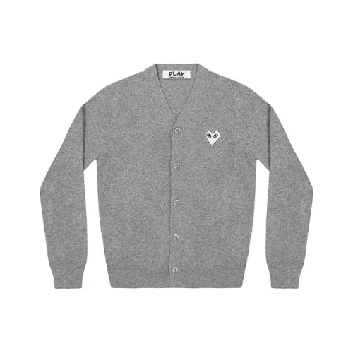 CDG Play Sweater Men's Light Gray