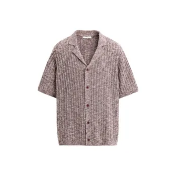 ZARA Shirts Men Burgundy Red
