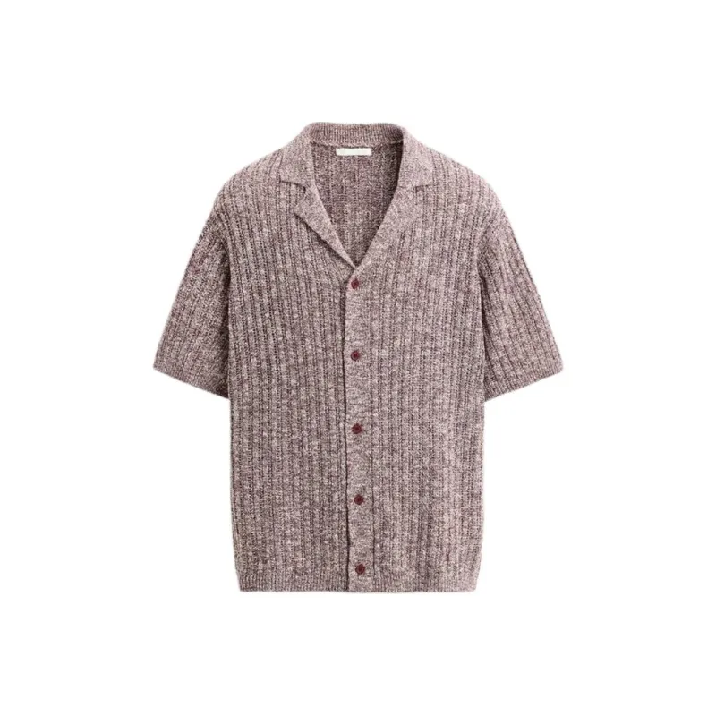 ZARA Shirts Men Burgundy Red-0