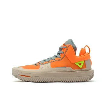 QIAODAN Cushioning Coverage Rebound Grip Breathable Low Top Basketball Shoes Men's Orange Brown