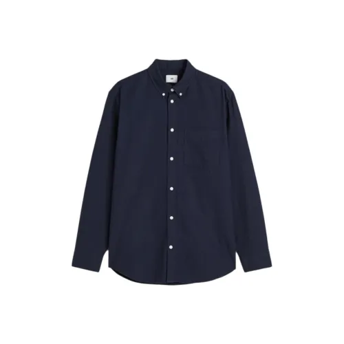 H&M 마린 블루 남성 셔츠