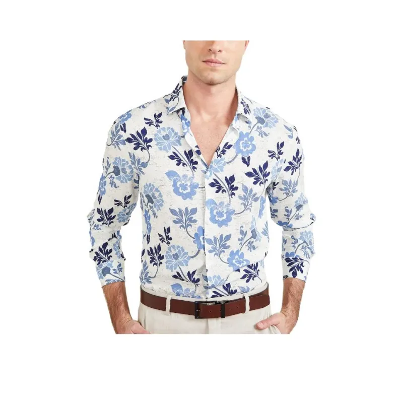 GUESS Eco Benny Paul Shirt Shirt Men's Blue-0