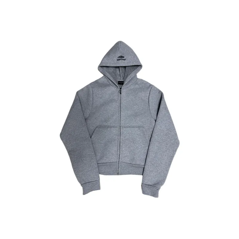 Balenciaga Logo Printed Zipped Hoodie-0