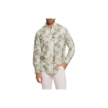 GUESS Eco Collins Long Sleeved Shirt Shirt Men's Green