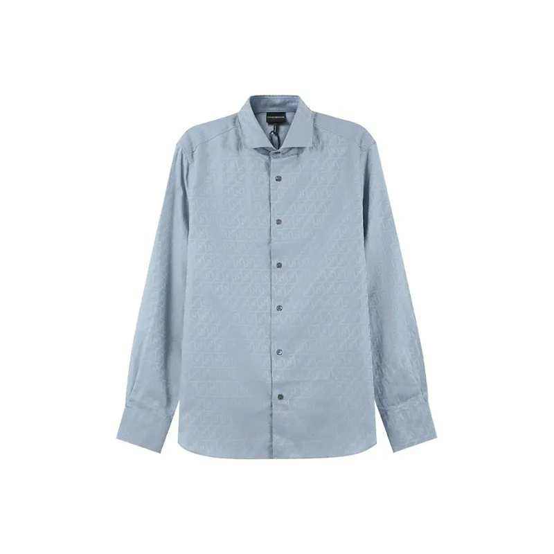 EMPORIO ARMANI SS23 Shirt Men's Gray Blue-0