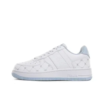 Kappa Back to Back Cushioning, Wear Resistant Low Top Skateboard Shoes Women's White Blue