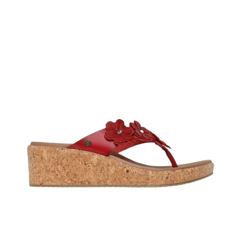 Skechers ARCH FIT BEVERLEE Abrasion Resistant Flip Flops Women's Red-1