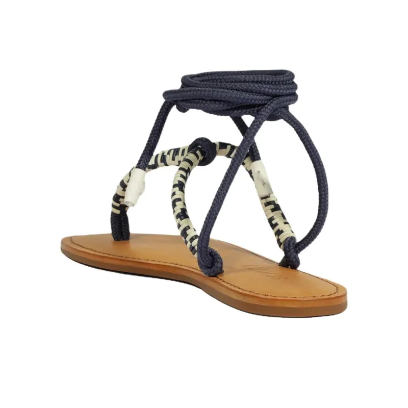 Schutz Claire One Strap Sandals Women's Blue-3