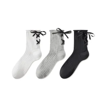 JIAZINI Mid Calf Socks Women's 3 Pack