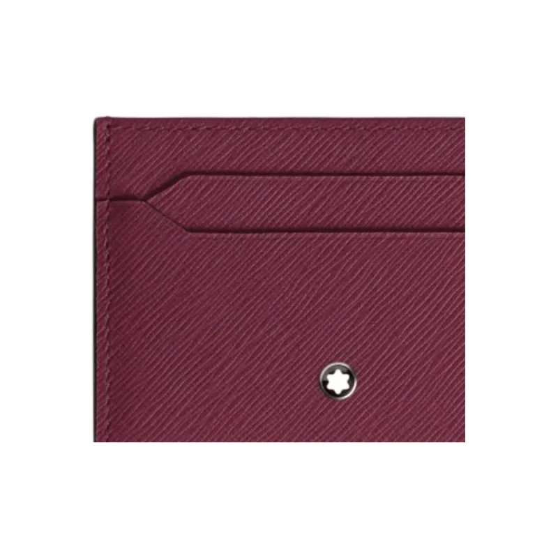MONTBLANC Calfskin Card Holder Men's Dark Burgundy-3