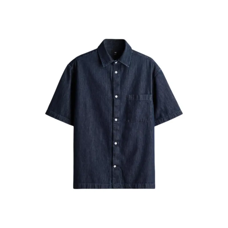 H&M Shirt Men's Dark Denim Blue-0