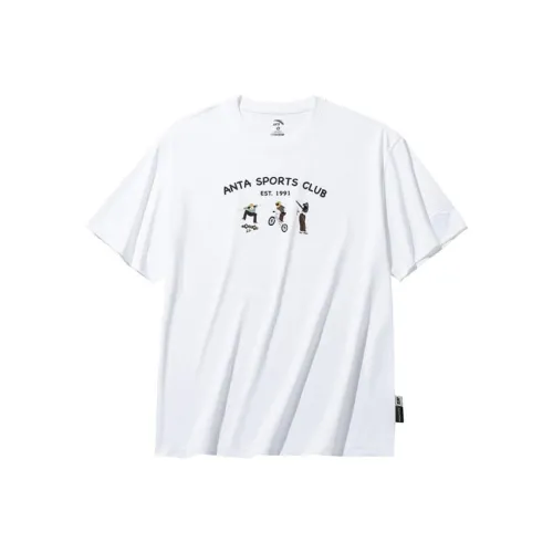 Anta Life Collection T Shirt Unisex Snowflake White
