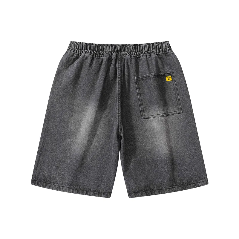 Ghost Mask Denim Shorts Unisex-13