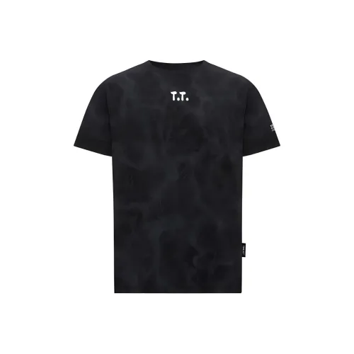 TSMLXLT T Shirt Men's Black Tie Dye