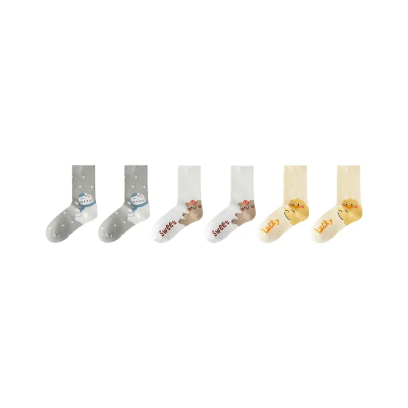 Cotton Gene Mid Calf Socks Women's Combo Set-34