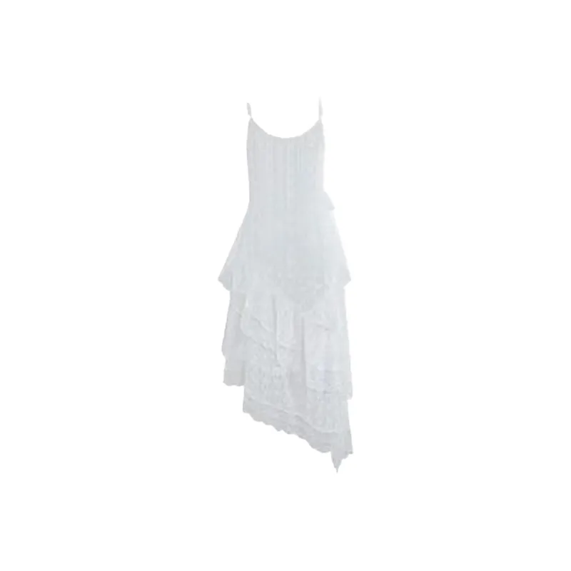AFGGD Slip Dresses Women's White-1