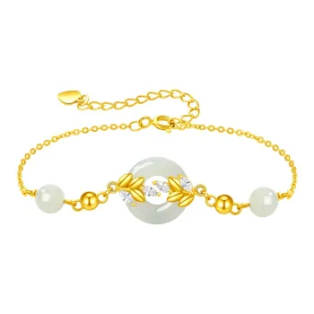 Branded Jewelry Bracelets White Jade Women's